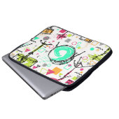 Drum Kit: Das Retro der Wasserfarben-Memphis. Laptopschutzhülle (Vorne Knopf)