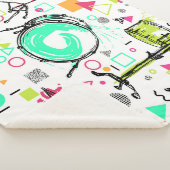 Drum Kit: Das Retro der Wasserfarben-Memphis. Sherpadecke (3/4)