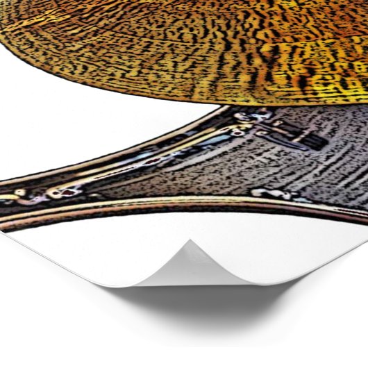 Drum Kit Drummer drucken Rock'n'Roll Music Poster (Ecke)