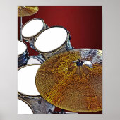 Drum Kit Drummer drucken Rock'n'Roll Music Poster (Vorne)