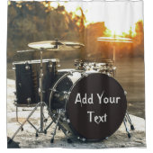 Drum Kit Drummer Rock personalisieren Duschvorhang (Vorderseite)