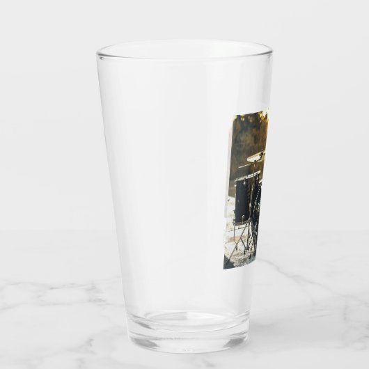 Drum Kit Drummer Rock personalisieren Glas (Rechts)