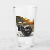 Drum Kit Drummer Rock personalisieren Glas (Vorderseite)