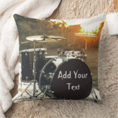 Drum Kit Drummer Rock personalisieren Kissen (Decke)