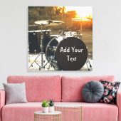 Drum Kit Drummer Rock personalisieren Leinwanddruck (Insitu (Wohnzimmer))