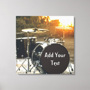 Drum Kit Drummer Rock personalisieren Leinwanddruck