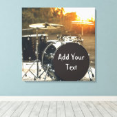 Drum Kit Drummer Rock personalisieren Leinwanddruck (Insitu (Holzboden))