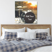 Drum Kit Drummer Rock personalisieren Leinwanddruck (Insitu (Schlafzimmer))