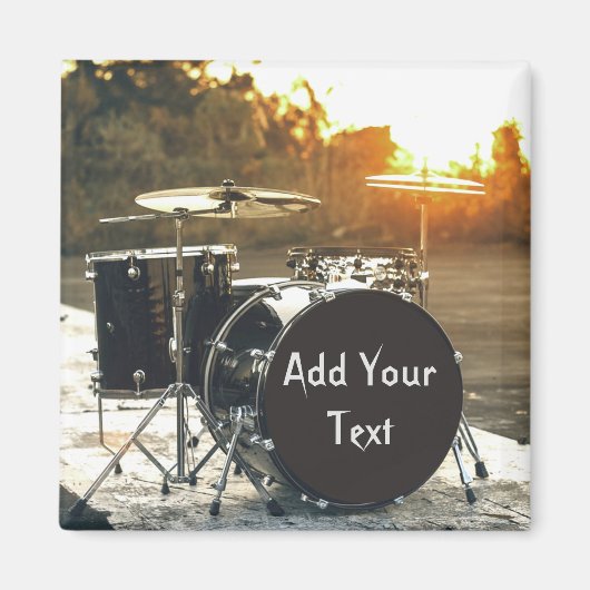 Drum Kit Drummer Rock personalisieren Magnet (Vorne)