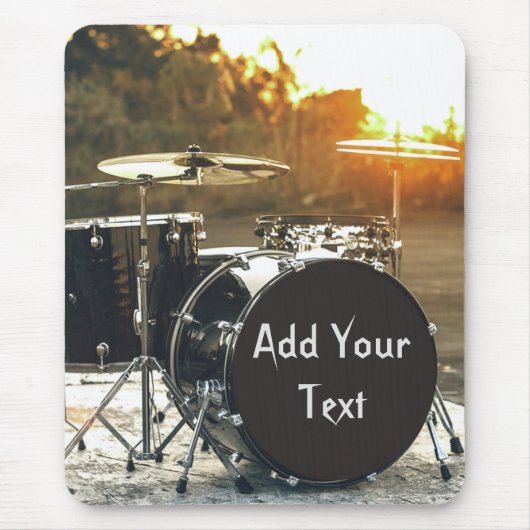 Drum Kit Drummer Rock personalisieren Mousepad (Vorne)