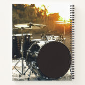 Drum Kit Drummer Rock personalisieren Notizblock (Rückseite)