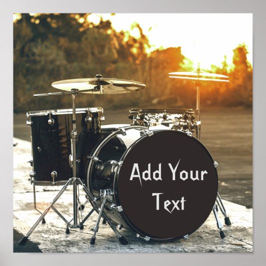 Drum Kit Drummer Rock personalisieren Poster (Vorne)