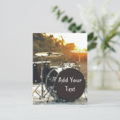 Drum Kit Drummer Rock personalisieren Postkarte (Stehend Vorderseite)