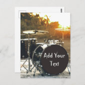 Drum Kit Drummer Rock personalisieren Postkarte (Vorne/Hinten)