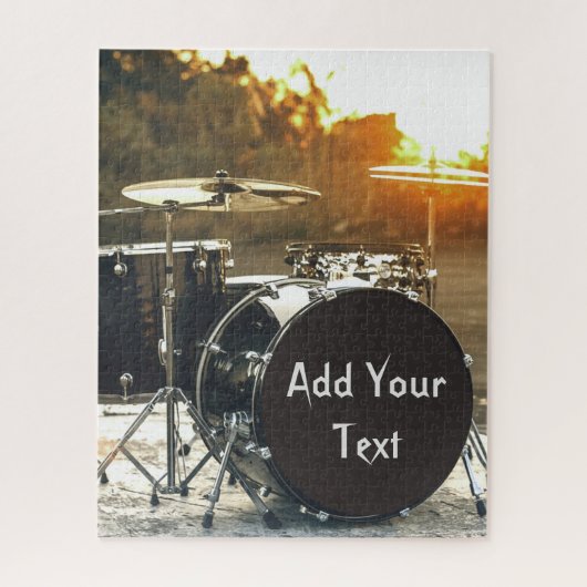 Drum Kit Drummer Rock personalisieren Puzzle (Vertikal)