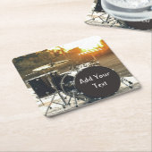 Drum Kit Drummer Rock personalisieren Rechteckiger Pappuntersetzer (angewinkelt)