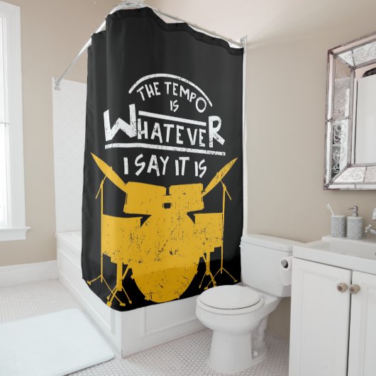 Drum Kit Drummer S | Niedlicher Decken Duschvorhang (Beispiel)