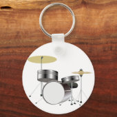 Drum Kit Drummer Schlüsselkette Schlüsselanhänger (Vorderseite)