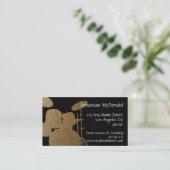 Drum Kit Drumming Business Card für Drummer Visitenkarte (Stehend Vorderseite)