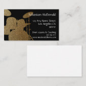 Drum Kit Drumming Business Card für Drummer Visitenkarte (Vorne/Hinten)