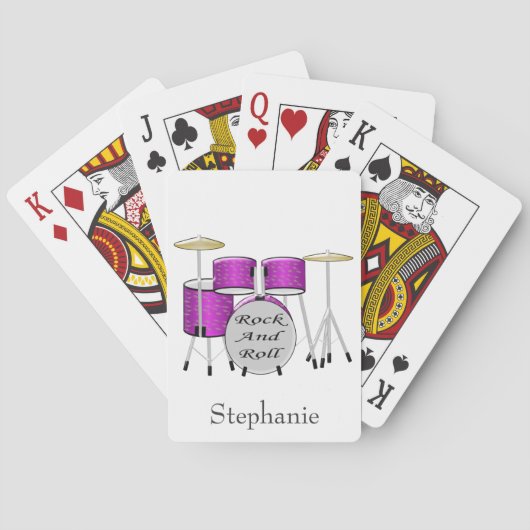 Drum Kit einfach Namen hinzufügen Spielkarten (Rückseite)