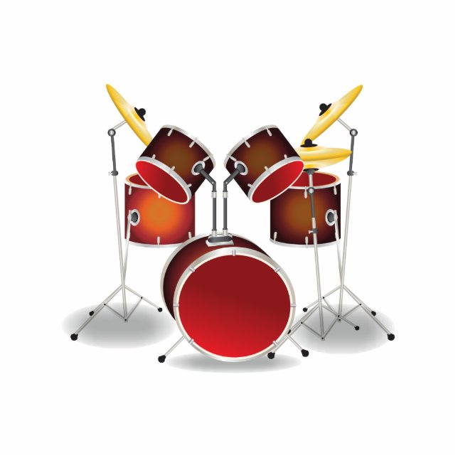 Drum Kit Fotoskulptur Magnet (Vorne)