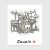 Drum Kit für Schwermetall Aufkleber (Blatt)