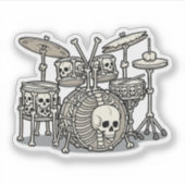 Drum Kit für Schwermetall Aufkleber (Vorderseite)