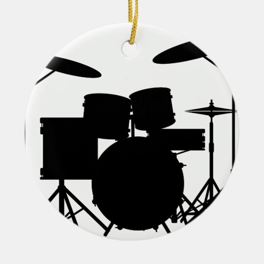 Drum Kit Keramik Ornament (Vorne)