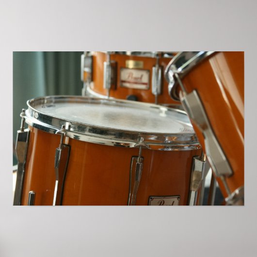 Drum Kit Music Schlagzeug Poster (Vorne)