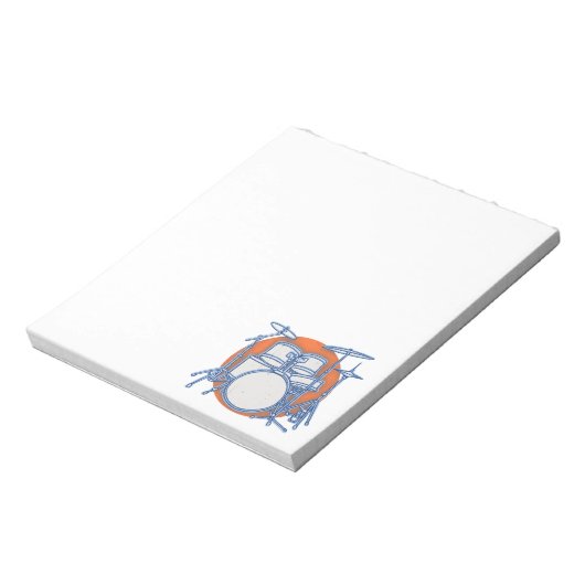Drum Kit Offset Notizblock (Rotiert)