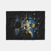Drum Kit Percussionist Drummer Van Gogh Jesus Play Fleecedecke (Vorderseite (Horizontal))