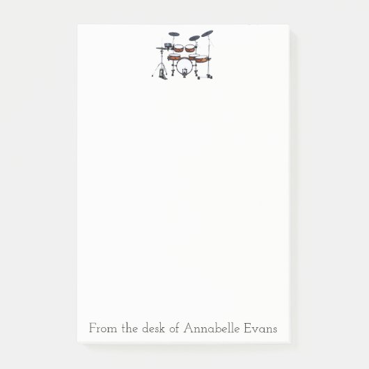 Drum Kit personalisieren Post-it Klebezettel (Vorderseite)