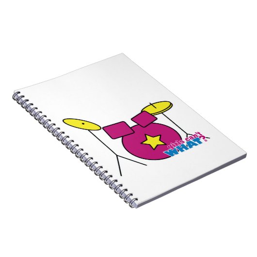 Drum Kit - Rosa Notizblock (Rechte Seite)