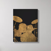 Drum Kit Silhouette Leinwand Drummer Musik (Vorderseite)