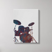 Drum Kit Silhouette Leinwand Drummer Musik (Vorderseite)