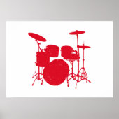 Drum Kit-Silhouette Poster (Vorne)