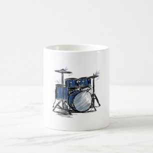 Drum Kit Sketch Music Kaffeetasse