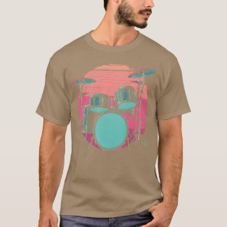 Drum Kit Synthwave gift T-Shirt