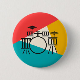 Drum Kit Tri Color - Türkis Coral Gold Button