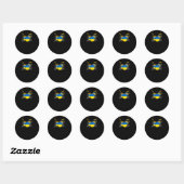 Drum Kit ukrainischer Flag Drummer Musiker Sticker (Blatt)