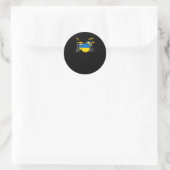 Drum Kit ukrainischer Flag Drummer Musiker Sticker (Tasche)