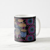 Drum Kit und Fraktal Graphics: Tasse (VorderseiteRechts)
