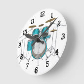 Drum Kit: Wall Clock Runde Wanduhr (Winkel)