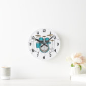 Drum Kit: Wall Clock Runde Wanduhr (Zuhause)