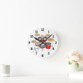Drum Kit: Wall Clock Runde Wanduhr (Zuhause)