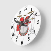 Drum Kit: Wall Clock Runde Wanduhr (Winkel)