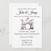 Drum Kit Weditation Drummer Musiker Einladung (Vorne/Hinten)