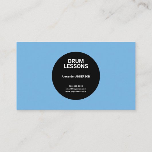 Drum Lessons Visitenkarte (Rückseite)