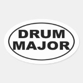 Drum Major-Autoaufkleber Ovaler Aufkleber (Vorderseite)